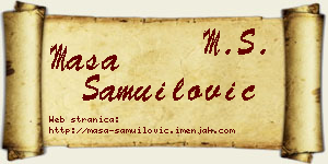 Maša Samuilović vizit kartica